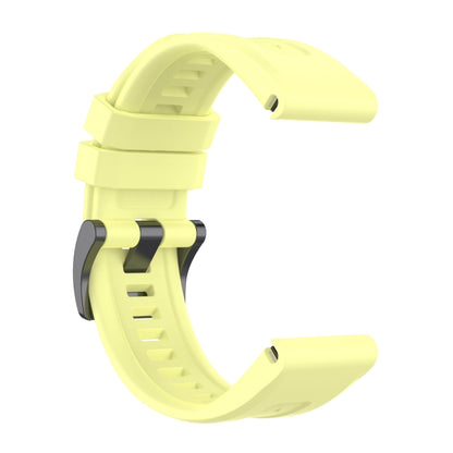 For Garmin Fenix 7S Quick Release Silicone Watch Band(Yellow) - Watch Bands by buy2fix | Online Shopping UK | buy2fix