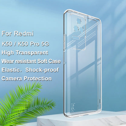 For Xiaomi Redmi K50 / K50 Pro 5G IMAK UX-5 Series Transparent TPU Phone Case(Transparent) - Xiaomi Cases by imak | Online Shopping UK | buy2fix