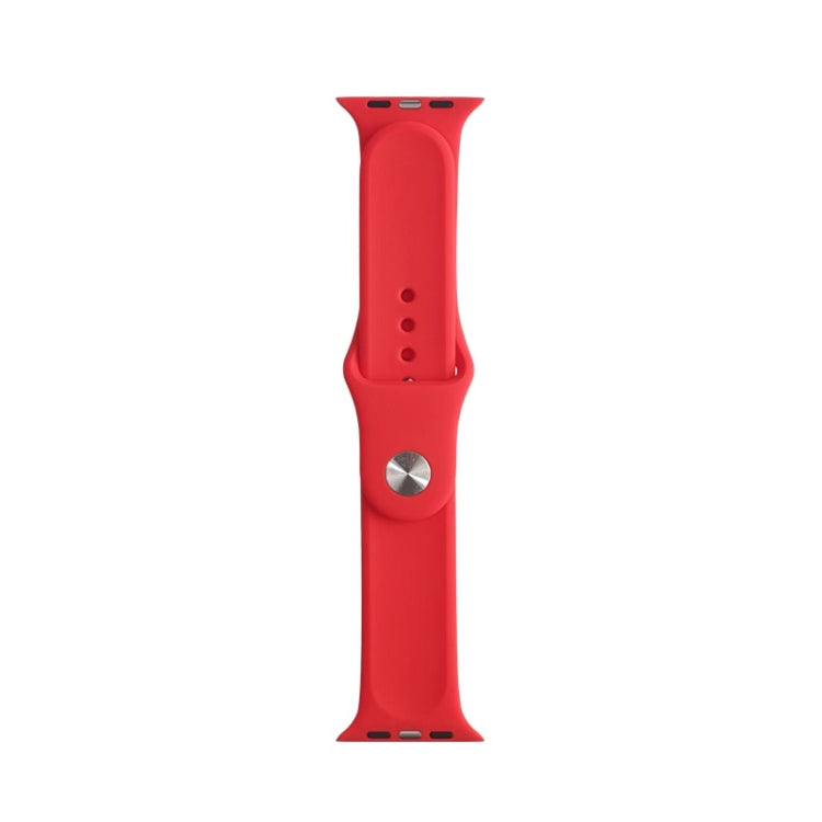 For Apple Watch Series 7 41mm / 6 & SE & 5 & 4 40mm / 3 & 2 & 1 38mm Mutural Liquid Silicone Watch Band(Red) - Watch Bands by Mutural | Online Shopping UK | buy2fix