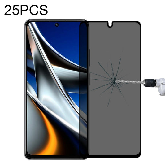 25 PCS Full Cover Anti-peeping Tempered Glass Film For Xiaomi Poco X4 Pro 5G -  by buy2fix | Online Shopping UK | buy2fix