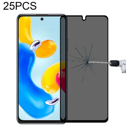 25 PCS Full Cover Anti-peeping Tempered Glass Film For Xiaomi Redmi Note 11S 5G -  by buy2fix | Online Shopping UK | buy2fix