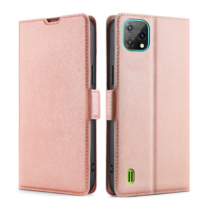 For Blackview A55 Ultra-thin Voltage Side Buckle PU + TPU Leather Phone Case(Rose Gold) - More Brand by buy2fix | Online Shopping UK | buy2fix