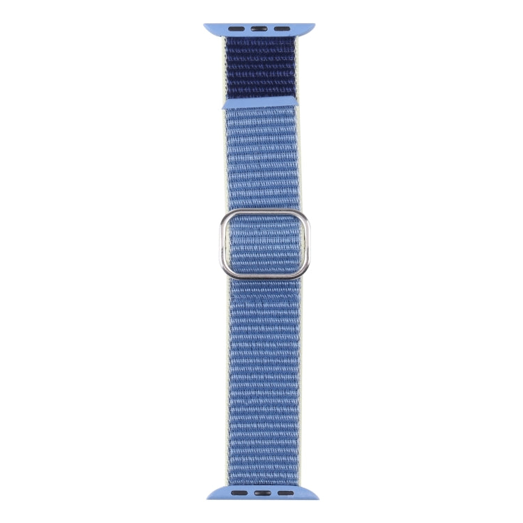 Nylon Watch Band For Apple Watch Ultra 49mm&Watch Ultra 2 49mm / Series 9&8&7 45mm / SE 3&SE 2&6&SE&5&4 44mm / 3&2&1 42mm(Dark Navy Blue) - Watch Bands by buy2fix | Online Shopping UK | buy2fix