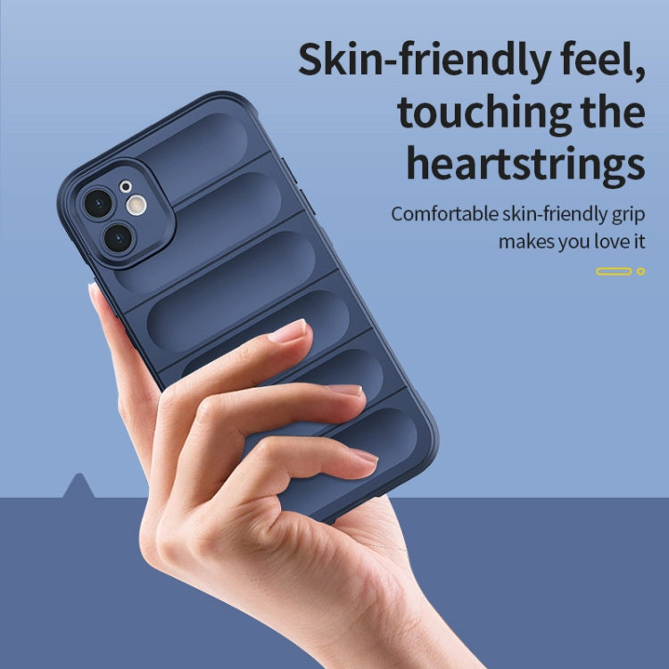 For iPhone 11 Pro Magic Shield TPU + Flannel Phone Case (Dark Blue) - iPhone 11 Pro Cases by buy2fix | Online Shopping UK | buy2fix