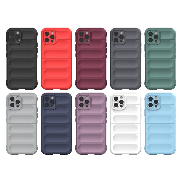 For iPhone 12 Pro Magic Shield TPU + Flannel Phone Case(Grey) - iPhone 12 / 12 Pro Cases by buy2fix | Online Shopping UK | buy2fix