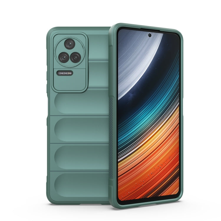 For Xiaomi Redmi K40S Magic Shield TPU + Flannel Phone Case(Dark Green) - Xiaomi Cases by buy2fix | Online Shopping UK | buy2fix