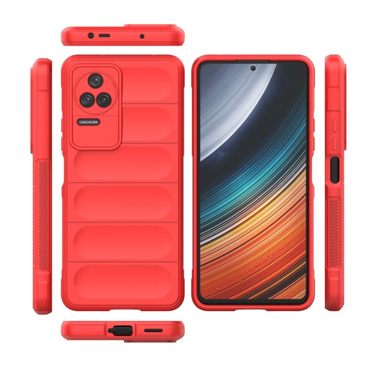 For Xiaomi Redmi K40S Magic Shield TPU + Flannel Phone Case(Wine Red) - Xiaomi Cases by buy2fix | Online Shopping UK | buy2fix