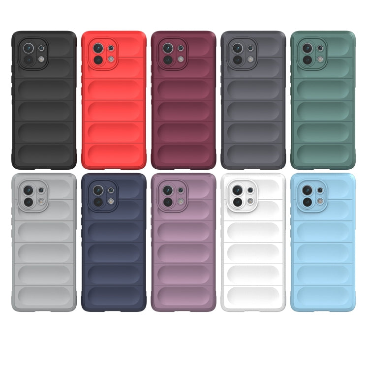 For Xiaomi Mi 11 Magic Shield TPU + Flannel Phone Case(Grey) - Xiaomi Cases by buy2fix | Online Shopping UK | buy2fix