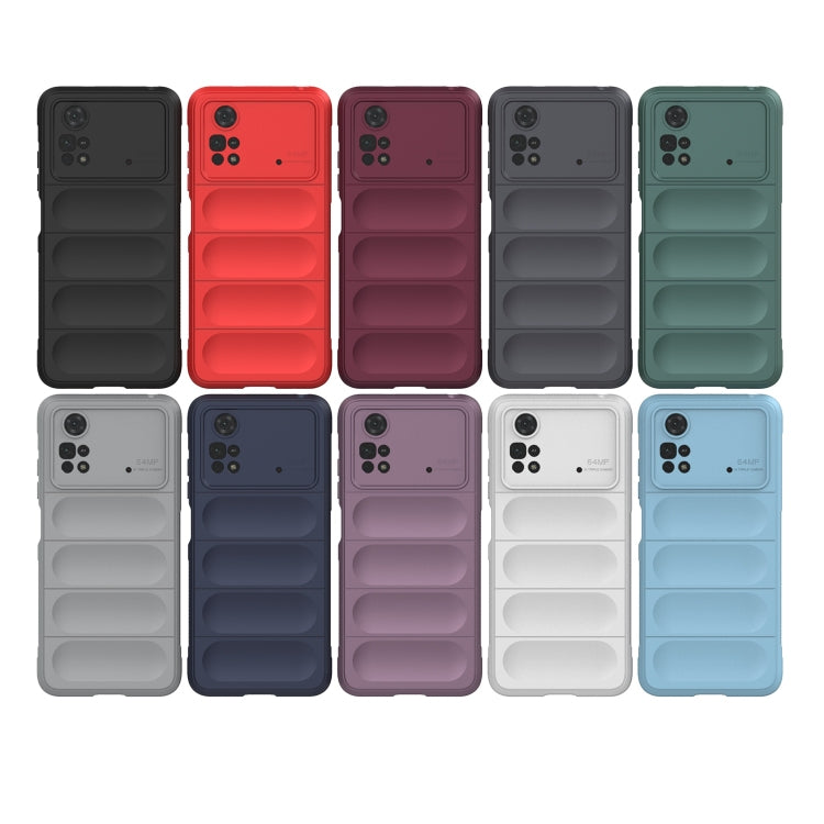 For Xiaomi Poco M4 Pro 4G Magic Shield TPU + Flannel Phone Case(Wine Red) - Xiaomi Cases by buy2fix | Online Shopping UK | buy2fix