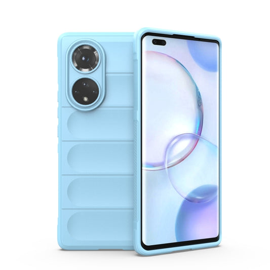 For Huawei Nova 9 Pro/Honor 50 Pro Magic Shield TPU + Flannel Phone Case(Light Blue) - Huawei Cases by buy2fix | Online Shopping UK | buy2fix