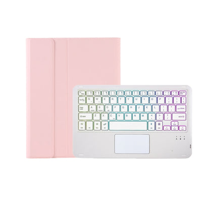 T11B-AS Skin Feel Pen Slot Touch Pad Backlight Bluetooth Keyboard Leather Tablet Case For iPad Pro 11 2021&2020&2018(Pink) - For iPad Pro by buy2fix | Online Shopping UK | buy2fix