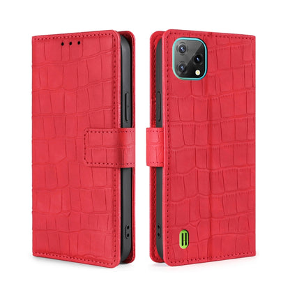 For Blackview A55 Skin Feel Crocodile Magnetic Clasp Leather Phone Case(Red) - More Brand by buy2fix | Online Shopping UK | buy2fix