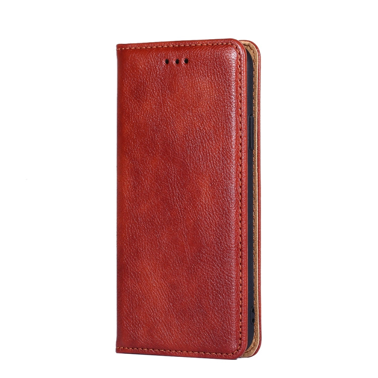 For Blackview A55 Pure Color Magnetic Leather Phone Case(Brown) - More Brand by buy2fix | Online Shopping UK | buy2fix