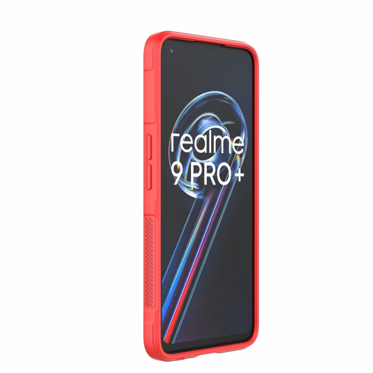 For OPPO Realme 9 Pro+ Magic Shield TPU + Flannel Phone Case(Purple) - Realme Cases by buy2fix | Online Shopping UK | buy2fix