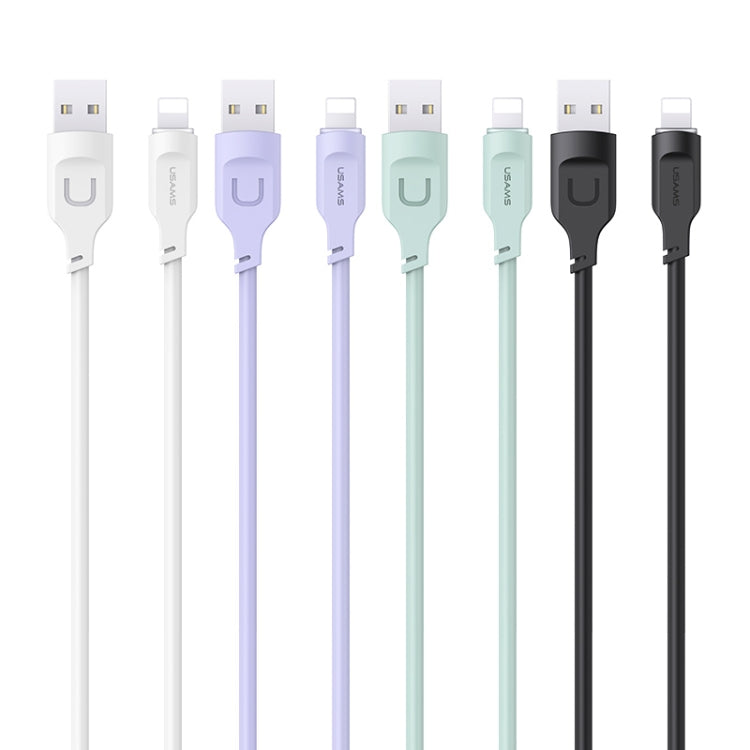 USAMS US-SJ565 8 Pin Fast Charing Data Cable with Light, Length: 1.2m(Purple) - Normal Style Cable by USAMS | Online Shopping UK | buy2fix