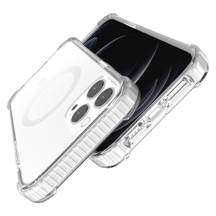 For iPhone 12 Pro Max Magsafe Magnetic Acrylic Shockproof Phone Case(White) - iPhone 12 Pro Max Cases by buy2fix | Online Shopping UK | buy2fix