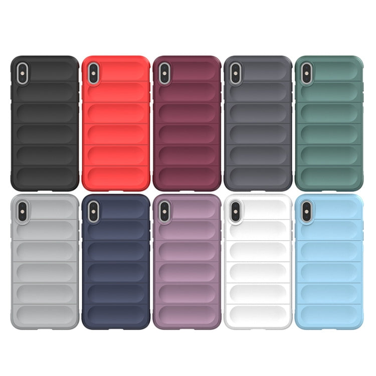 For iPhone X / XS Magic Shield TPU + Flannel Phone Case(Purple) - More iPhone Cases by buy2fix | Online Shopping UK | buy2fix