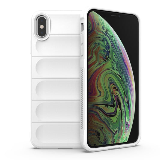 For iPhone XS Max Magic Shield TPU + Flannel Phone Case(White) - More iPhone Cases by buy2fix | Online Shopping UK | buy2fix