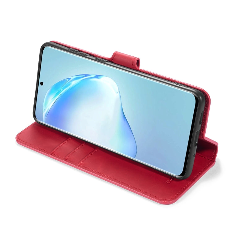 For Galaxy S20+ DG.MING Retro Oil Side Horizontal Flip Case with Holder & Card Slots & Wallet(Red) - Galaxy Phone Cases by DG.MING | Online Shopping UK | buy2fix