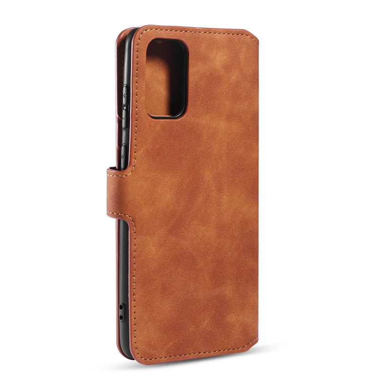 For Galaxy S20 Ultra DG.MING Retro Oil Side Horizontal Flip Case with Holder & Card Slots & Wallet(Brown) - Galaxy Phone Cases by DG.MING | Online Shopping UK | buy2fix