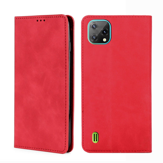 For Blackview A55 Skin Feel Magnetic Horizontal Flip Leather Phone Case(Red) - More Brand by buy2fix | Online Shopping UK | buy2fix