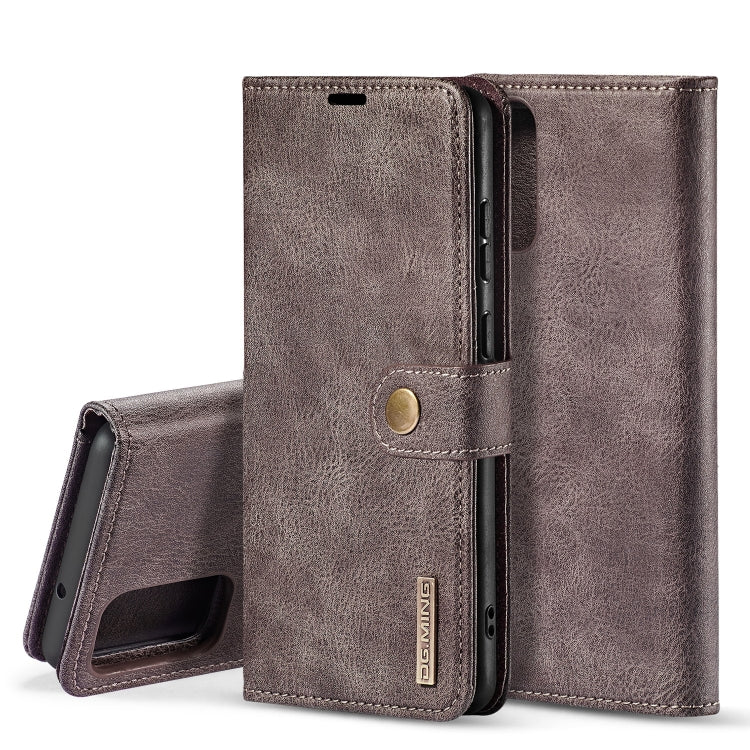 For Galaxy S20+ DG.MING Crazy Horse Texture Flip Detachable Magnetic Leather Case with Holder & Card Slots & Wallet(Grey) - Galaxy Phone Cases by DG.MING | Online Shopping UK | buy2fix