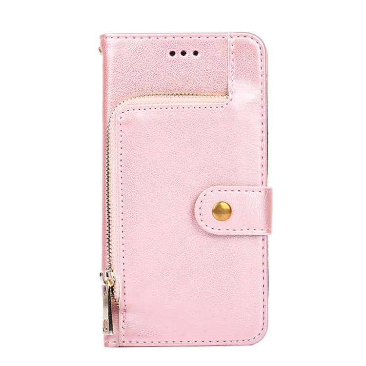 For Blackview A55 Pro Zipper Bag Leather Phone Case(Rose Gold) - More Brand by buy2fix | Online Shopping UK | buy2fix