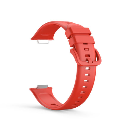 For Huawei Watch Fit 2 Solid Color Silicone Watch Band(Red) - Watch Bands by buy2fix | Online Shopping UK | buy2fix