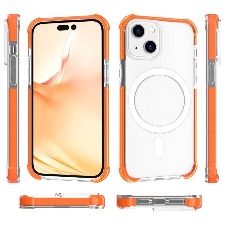 For iPhone 14 Plus Magsafe Magnetic Acrylic Shockproof Phone Case (Orange) - iPhone 14 Plus Cases by buy2fix | Online Shopping UK | buy2fix