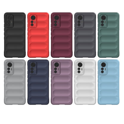 For Xiaomi 12 Lite Magic Shield TPU + Flannel Phone Case(Grey) - Xiaomi Cases by buy2fix | Online Shopping UK | buy2fix