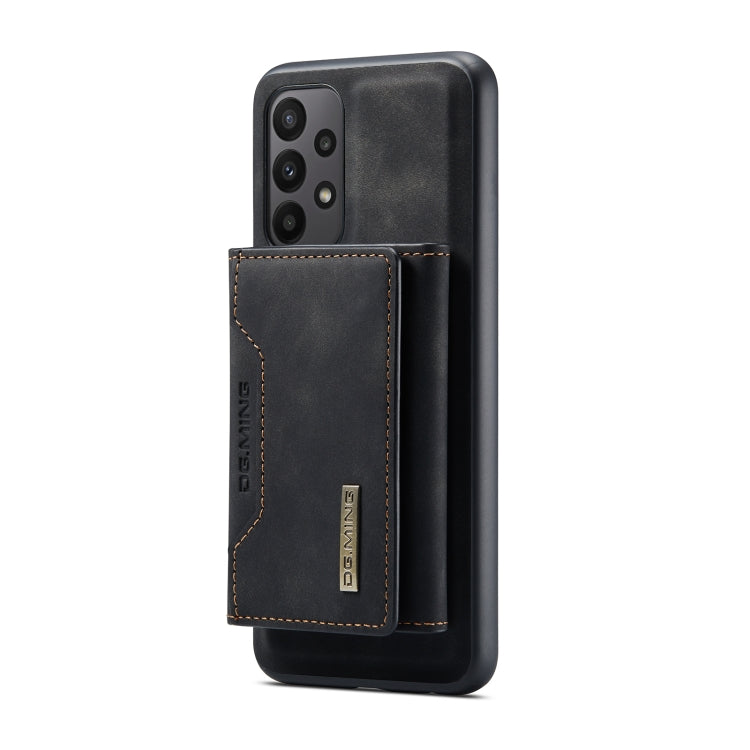 For Samsung Galaxy A23 5G DG.MING M2 Series 3-Fold Multi Card Bag Phone Case(Black) - Galaxy Phone Cases by DG.MING | Online Shopping UK | buy2fix