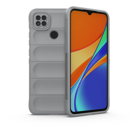 For Xiaomi Redmi 9C Magic Shield TPU + Flannel Phone Case(Grey) - Xiaomi Cases by buy2fix | Online Shopping UK | buy2fix