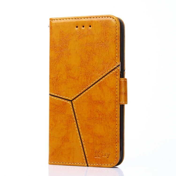 For Doogee X96 Pro Geometric Stitching Horizontal Flip Leather Phone Case(Yellow) - Doogee Cases by buy2fix | Online Shopping UK | buy2fix