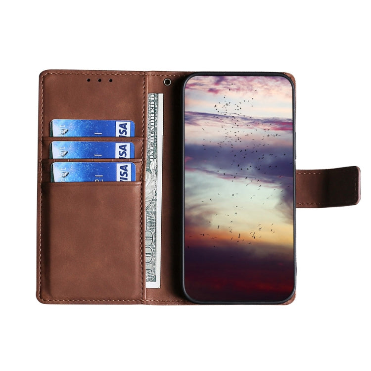 For Blackview A50 Skin Feel Crocodile Magnetic Clasp Leather Phone Case(Brown) - More Brand by buy2fix | Online Shopping UK | buy2fix