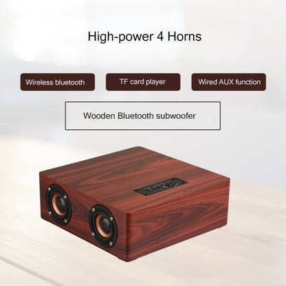 Q5 Home Computer TV Wooden Wireless Bluetooth Speaker(Red) - Desktop Speaker by buy2fix | Online Shopping UK | buy2fix