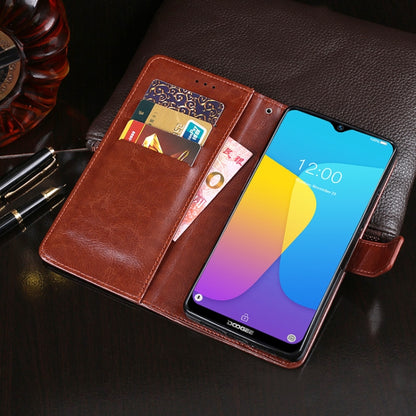 For Doogee X90 idewei Crazy Horse Texture Horizontal Flip Leather Case with Holder & Card Slots & Wallet(Black) - More Brand by idewei | Online Shopping UK | buy2fix