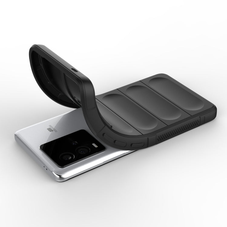 For vivo iQOO 10 5G Magic Shield TPU + Flannel Phone Case(Dark Blue) - vivo Cases by buy2fix | Online Shopping UK | buy2fix