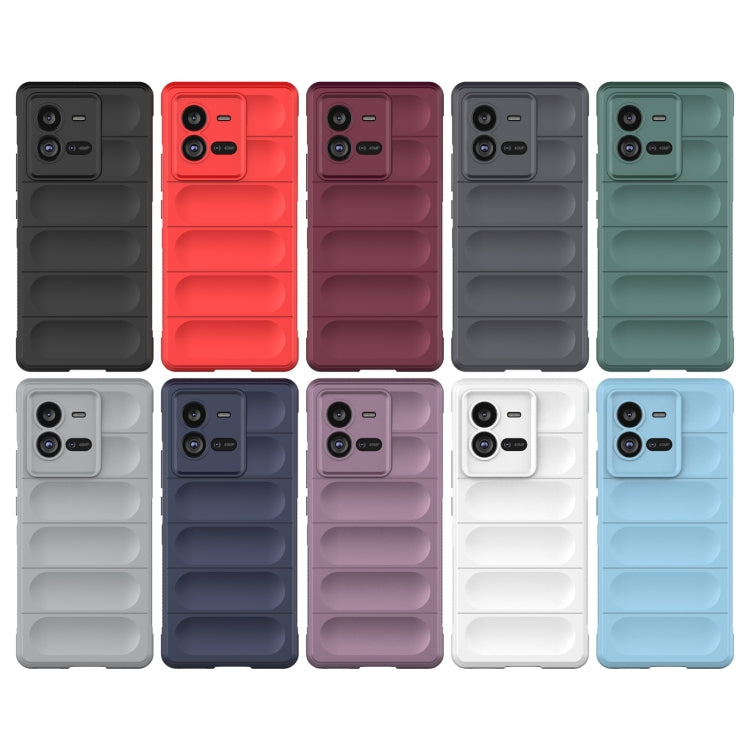 For vivo iQOO 10 Pro 5G Magic Shield TPU + Flannel Phone Case(Light Blue) - vivo Cases by buy2fix | Online Shopping UK | buy2fix