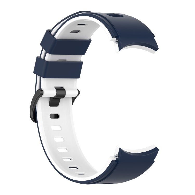 For Samsung Galaxy Watch5 Pro 45mm/5 44mm/5 40mm Two-color Silicone Strap Watch Band(Midnight Blue White) - Watch Bands by buy2fix | Online Shopping UK | buy2fix