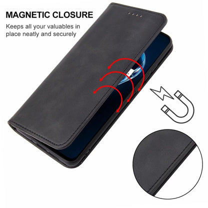 For Realme 9 Pro+ Magnetic Closure Leather Phone Case(Black) - OPPO Cases by buy2fix | Online Shopping UK | buy2fix