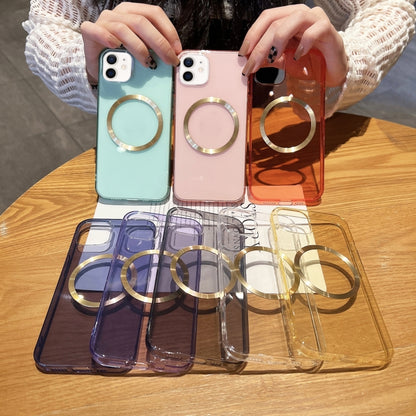 For iPhone 12 CD Texture MagSafe TPU Phone Case(Transparent) - iPhone 12 / 12 Pro Cases by buy2fix | Online Shopping UK | buy2fix