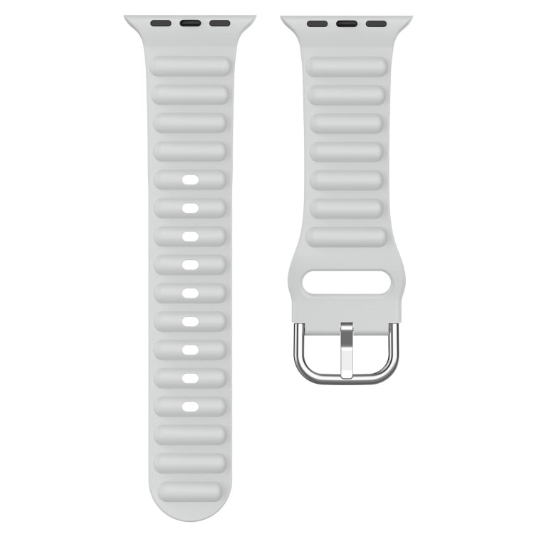 Ocean Ripple Watch Band For Apple Watch Series 8&7 45mm / SE 2&6&SE&5&4 44mm(Light Grey) - Watch Bands by buy2fix | Online Shopping UK | buy2fix