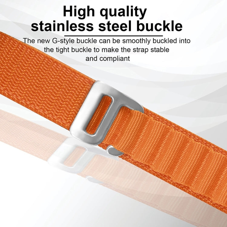 Nylon Watch Band for Apple Watch Series 9&8&7 41mm / SE 3&SE 2&6&SE&5&4 40mm / 3&2&1 38mm (Yellow+Orange) - Watch Bands by buy2fix | Online Shopping UK | buy2fix