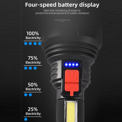 USB Rechargeable 9 LED Portable Flashlight - LED Flashlight by buy2fix | Online Shopping UK | buy2fix