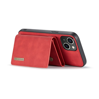 For iPhone 14 Plus DG.MING M1 Series 3-Fold Multi Card Wallet Leather Case(Red) - iPhone 14 Plus Cases by DG.MING | Online Shopping UK | buy2fix