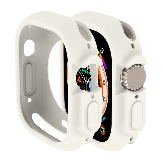 For Apple Watch Ultra 49mm Candy TPU Protective Case(Cream White) - Watch Cases by buy2fix | Online Shopping UK | buy2fix