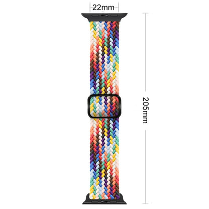 Buckle Nylon Braided Watch Band For Apple Watch Series 8&7 41mm / SE 2&6&SE&5&4 40mm / 3&2&1 38mm(Space Grey) - Watch Bands by buy2fix | Online Shopping UK | buy2fix