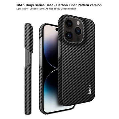 For iPhone 14 Pro Max IMAK Ruiyi Series Carbon Fiber PU + PC Phone Case - iPhone 14 Pro Max Cases by imak | Online Shopping UK | buy2fix