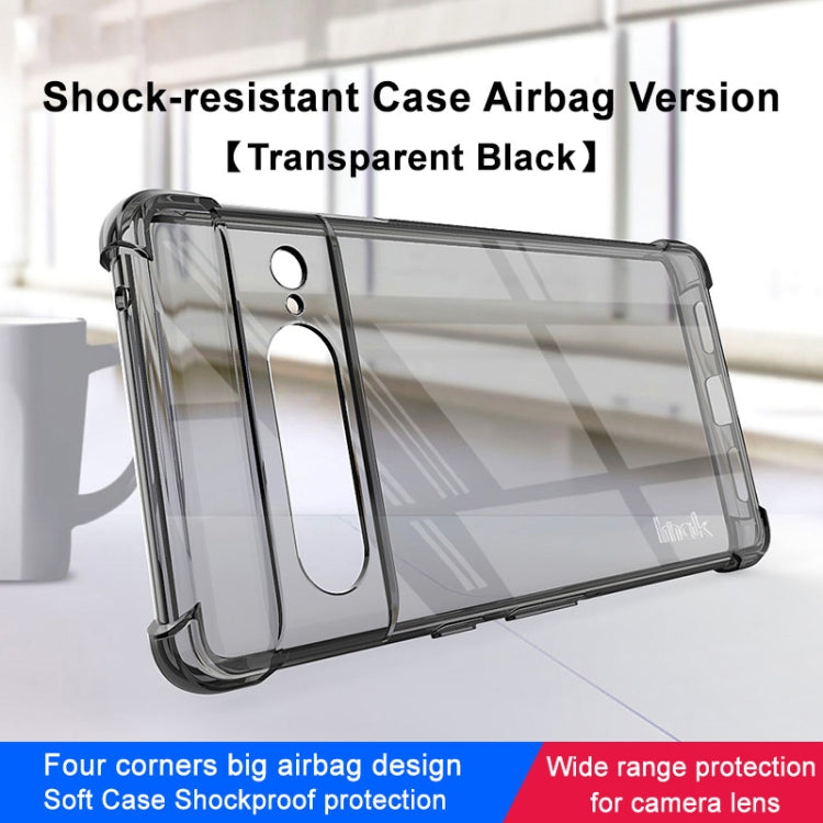 For Google Pixel 7 imak Shockproof Airbag TPU Phone Case(Transparent Black) - Google Cases by imak | Online Shopping UK | buy2fix