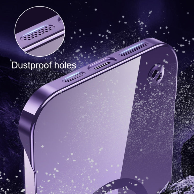 For iPhone 14 Pro Max Electroplating Frameless Magsafe Magnetic PC Phone Case(Deep Purple) - iPhone 14 Pro Max Cases by buy2fix | Online Shopping UK | buy2fix